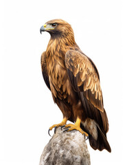 Fototapeta premium Photo of a golden eagle isolated on a white background