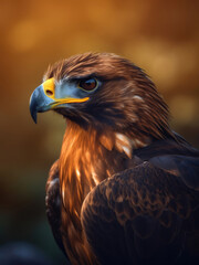 Fototapeta premium Photo close up shot of a golden eagle