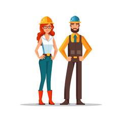 Obraz na płótnie Canvas Technician and builders and engineers and mechanics and Construction Worker People teamwork ,Vector illustration cartoon character