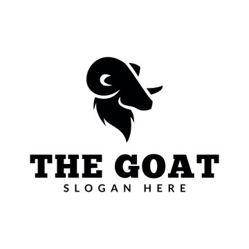 sheep head ram logo icon vector illustration