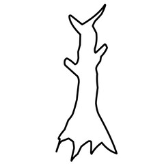 Hand Drawn Tree Trunk Doodle