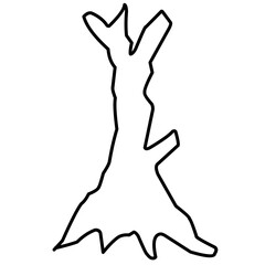 Hand Drawn Tree Trunk Doodle