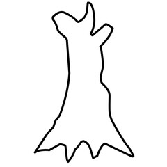 Hand Drawn Tree Trunk Doodle