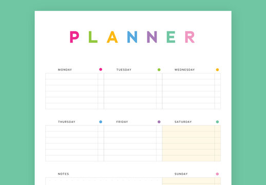 Simple Weekly Planner Layouts