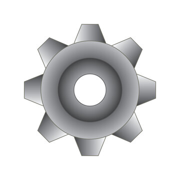 gear icon on white  cog wheel