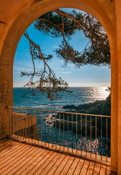 S'Agar&oacute; (Sant Feliu de Guixols), Catalunya, Spain - January 7, 2022: "Cam&iacute; de Ronda" (Coast Path)