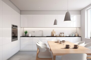 Fototapeta na wymiar furniture chair trend interior house kitchen table dining modern home design. Generative AI.