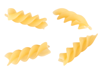 Pasta in the form of a spiral isolated on transparent background.