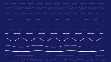 Collection of vector  lines set
