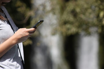 person using mobile phone