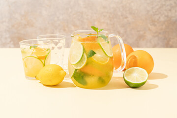 柑橘類のソーダ