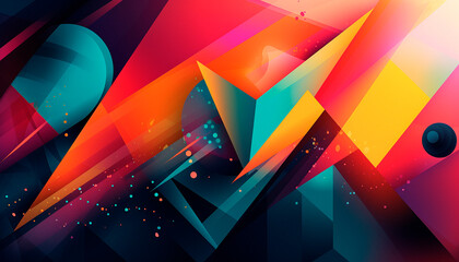 modern abstract background with geometric shapes. High quality illustration Generative AI