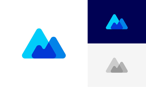 Iceberg simple modern logo design vector