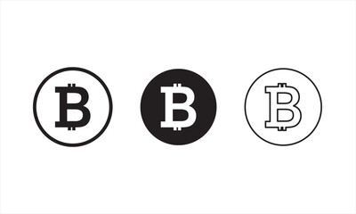 Bitcoin and curency icon set