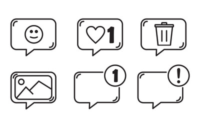 Icon vector set of massage so cute