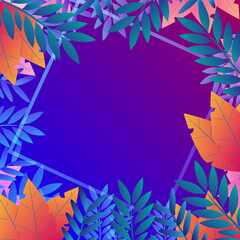 Fototapeta na wymiar Vector Illustration Summer holiday themes Floral tropical Jungle Abstract Background for any promotional content web and social media