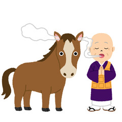 馬の耳に念仏のイラスト