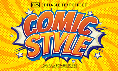 Comic editable text effect