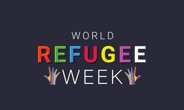 World Refugee week. background, banner, card, poster, template. Vector illustration.