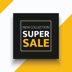 Fashion sale collection offer social media post template