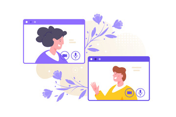 Video call conference, working from home, social distancing