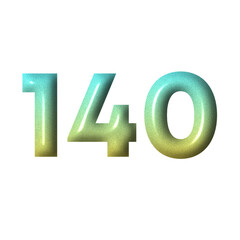 3D number yellow tosca gradient color png