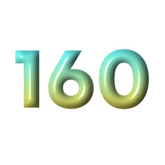 3D number yellow tosca gradient color png