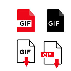 GIF file icon vector logo design logo illustration