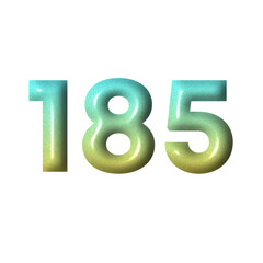 3D number yellow tosca gradient color png