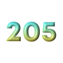 3D number yellow tosca gradient color png