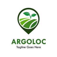 Argiculture location design logo template  illustration
