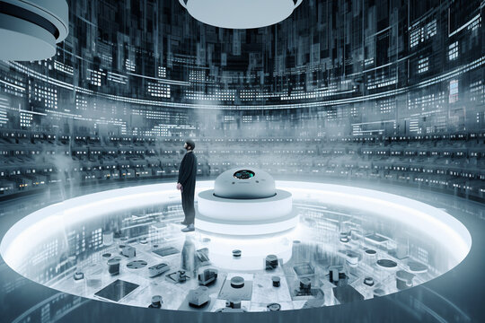 Artificial intelligence (AI) robot, showcasing the advanced technologies that will shape the future of humanity. Ai generated