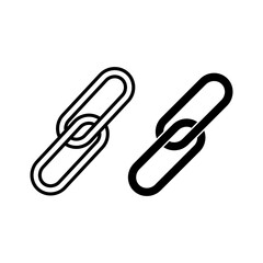 Chain icon vector logo design template flat style