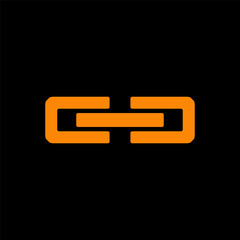Chain icon vector logo design template flat style