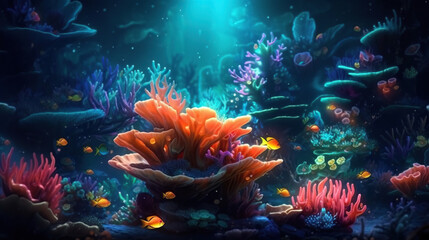 Obraz na płótnie Canvas Tropical Coral Reef. Generative Ai