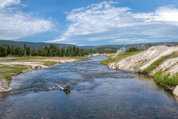 volcanic landscape at yellowstone