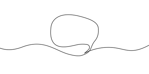 Speech bubble continuous line hand drawn vector illustration. Chat, opinion symbol. 