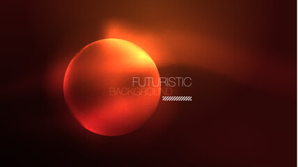Circles with bright neon shiny light effects, abstract background wallpaper design
