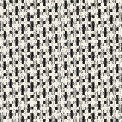 Monochrome Distressed Knit Textured Juji Tsunagi Pattern