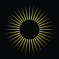 Sunburst sparks Retro icon for vintage logos signs vector illustration