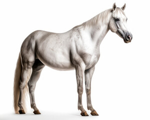 Obraz na płótnie Canvas Hackney show horse isolated on white background. Generative AI