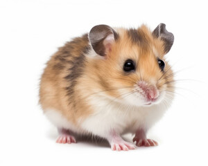 photo of hamster isolated on white background. Generative AI