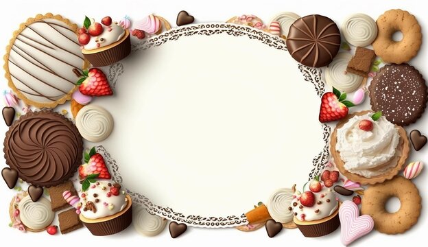  frame with cookies and decorations