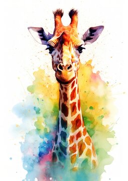 Giraffe Aquarell