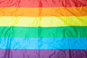Background of a real LGBTQ fabric flag