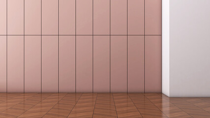 Empty room with wall background. 3D illustration, 3D rendering	