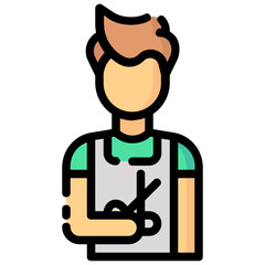 barber avatar vector icon 