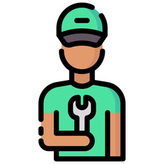 technician avatar vector icon 