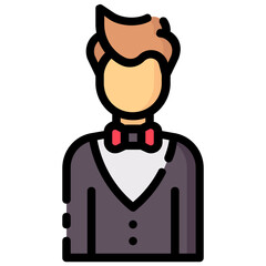 waitperson avatar vector icon 