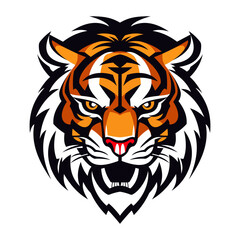 Tiger logo vector illustration. Color tiger logo. Tiger team mascot logo.
